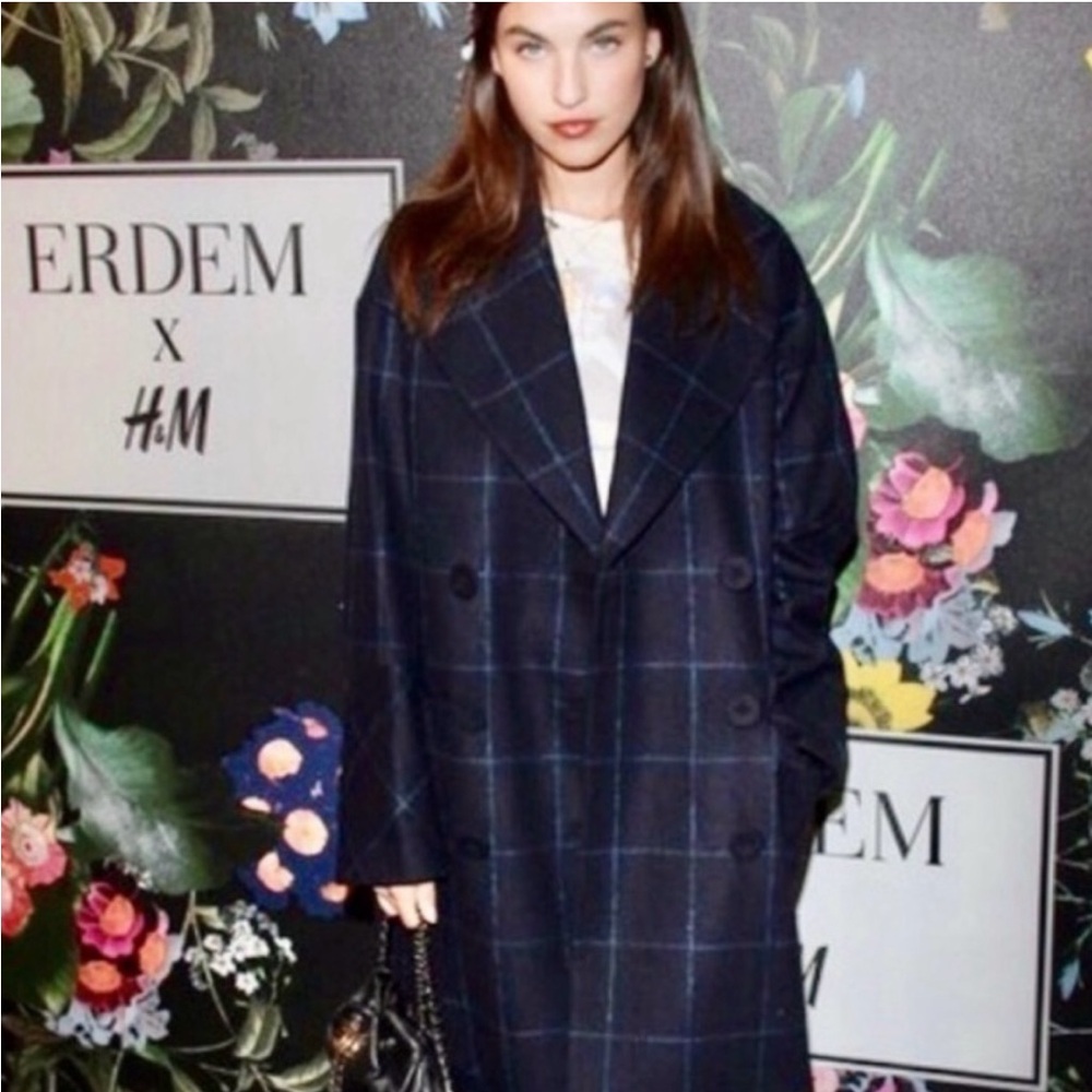 Erdem and H&M wool blend oversized coat